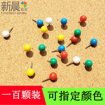 Pushpin creative small round press nail color I-shaped nail Cork board tack photo wall art nail color selection 100 pcs