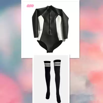 2MM3MM Deep Diving Snorkeling free diving suit triangle diving cap swimming warm sunscreen knee socks