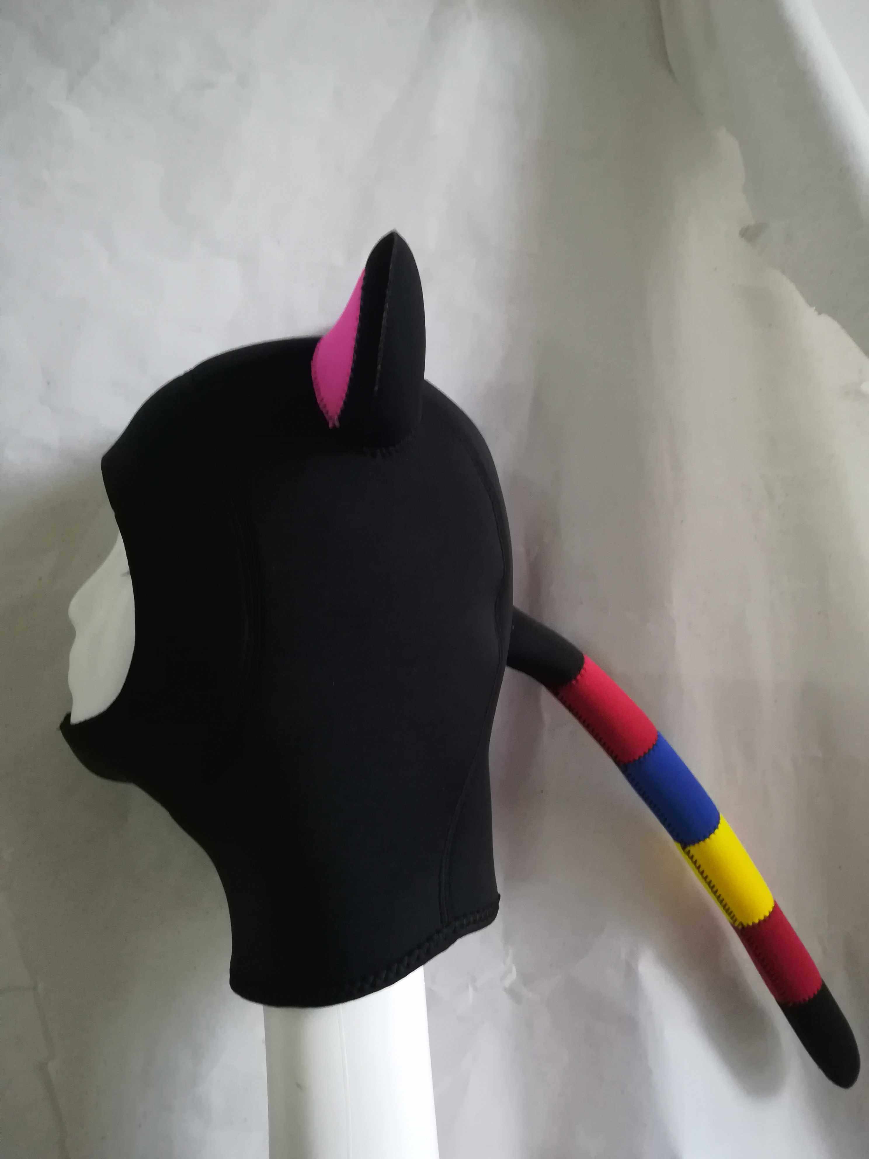 Diving Cartoon Hat Seven Colorful Long Tail * Swimming Warm Sunscreen Hat