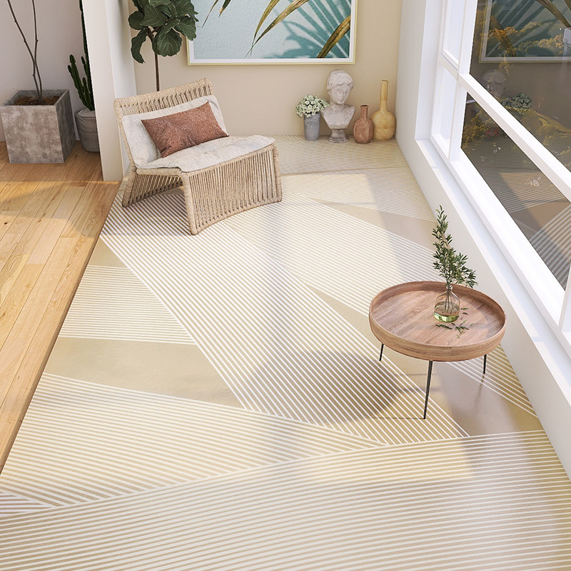 Balcony pad waterproof pvc net red anti-slip floor can be scrubbed to cut large area mat carpet