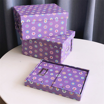 Foldable containing box debris finishing box storage box with cover