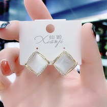 925 Pure silver 2022 new trend of fashion high - sensation luxury face and small earring