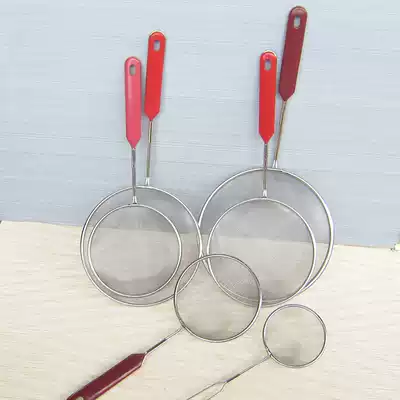 Stainless steel colander small large filter net spoon net oil leakage fishing dense mesh oil barrier fence mixing surface spoon surface sieve