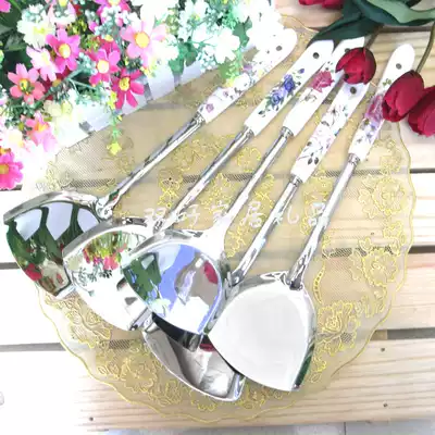 (Clearance)Cooking bone china stainless steel spatula Cooking spatula Cooking spatula Ceramic kitchen utensils Practical