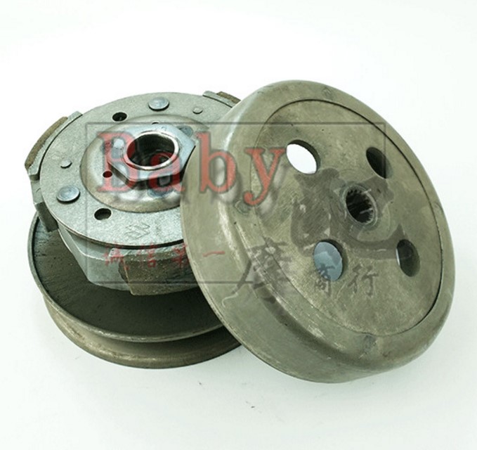 Applicable Suzuki lipolychrome QS125T-2 rear leather belt disc wheel rhyme QS100T belt pulley clutch assembly bowls public