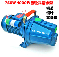 Household clean water pump 750W1000W deep suction pump high head self-priming pump pump copper core copper leaf