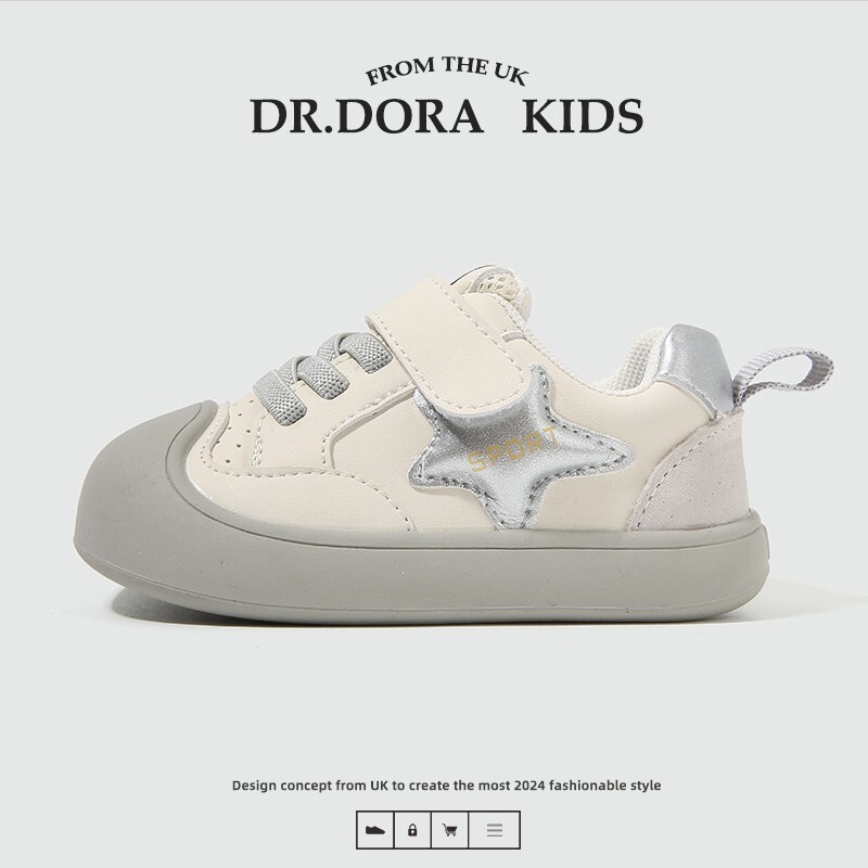 British Dr.Dora Spring and Autumn Soft-Soled Shoes for Boys Aged 1 to 3 Years Old, Toddler Shoes with Shell Toe, Baby Shoes for Girls British Dr.Dora Spring and Autumn Soft-Soled Shoes for Boys Aged 1 to 3 Years Old, Toddler Shoes with Shell Toe, Baby Shoes for Girls