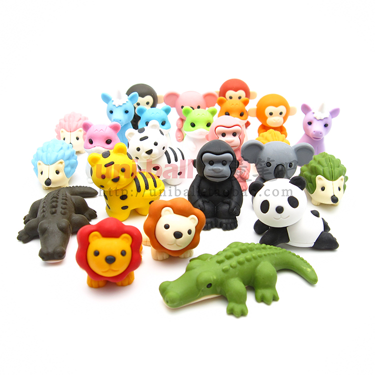 Iwako Japanese Forest Animals Panda Monkey Hamster Tiger Lion Orangutan Koala Hedgehog Hamster Eraser