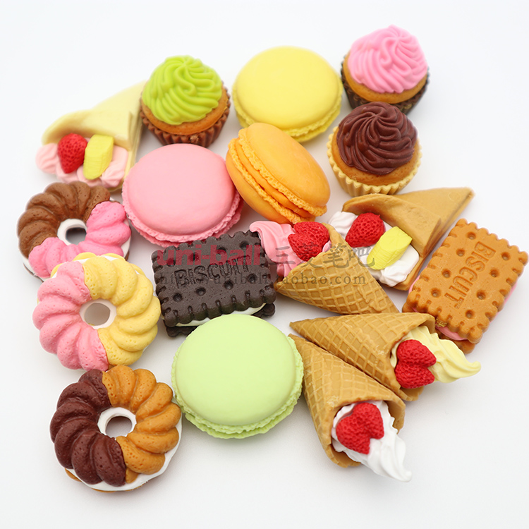 iwako Japan rubber rub macaron biscuit sweet drum donuts sweet and dessert small model toy