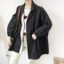 OB25 dây kéo áo khoác nữ mùa đông Trench Coat