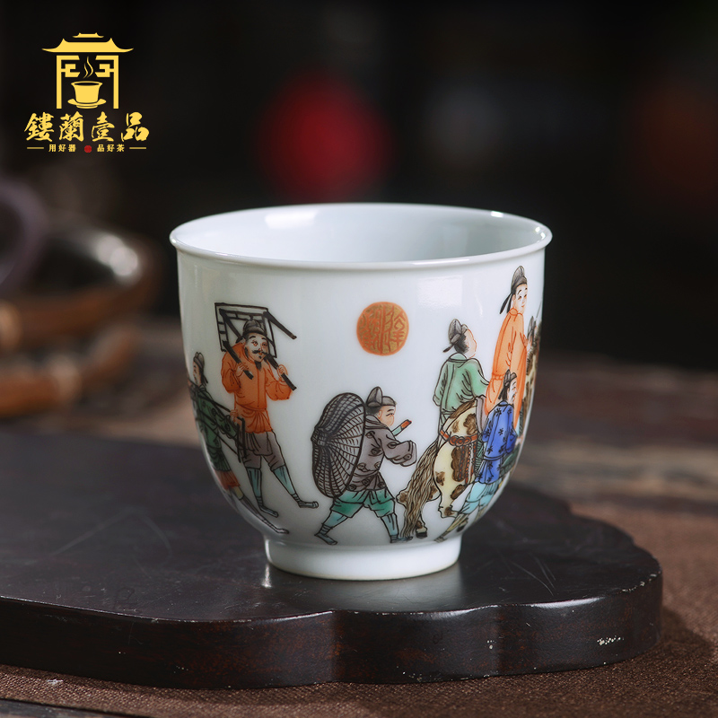 Jingdezhen ceramic hand - made colors all newest spring outing figure masters cup kung fu tea cup personal cup sample tea cup