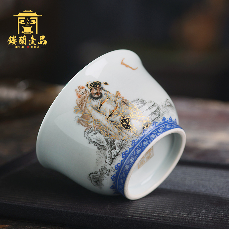 All hand - made color ink paint doors of master cup of jingdezhen ceramics kung fu tea tea bowl cups household single CPU