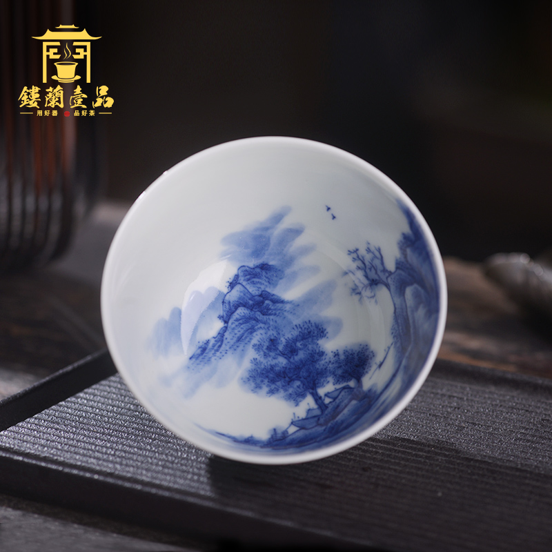 Jingdezhen ceramic all hand - made colored enamel master of kung fu tea tea cup personal single cups of tea bowl