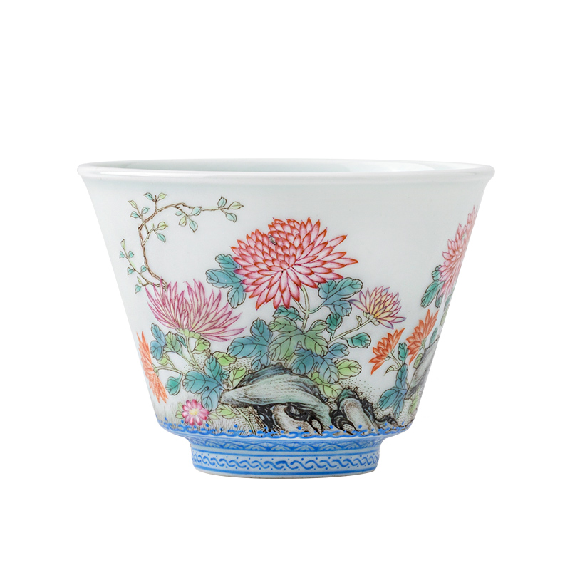 Jingdezhen ceramic all hand - made by masters cup kung fu tea set porcelain teacup full single CPU to use individual cup of tea
