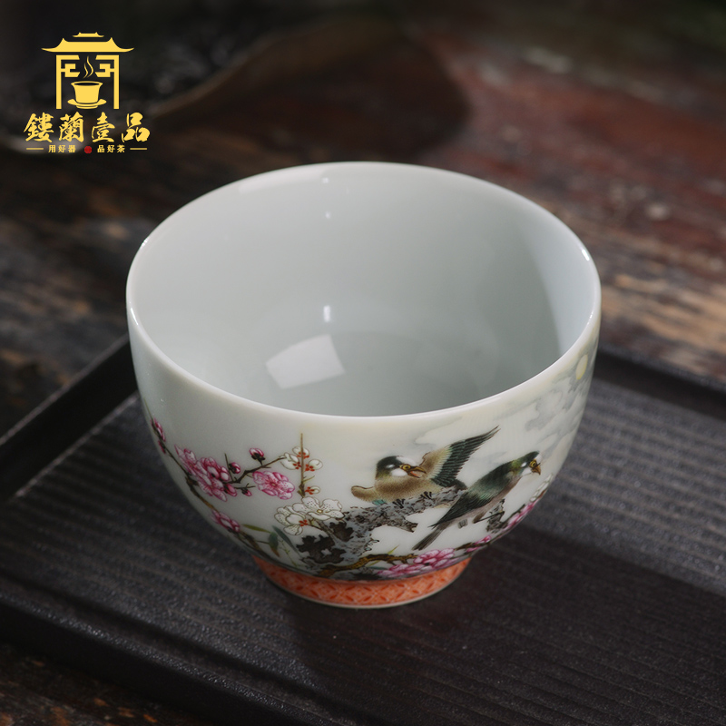 Jingdezhen ceramics all hand - made pastel beaming master cup tea cup personal single cup tea cups