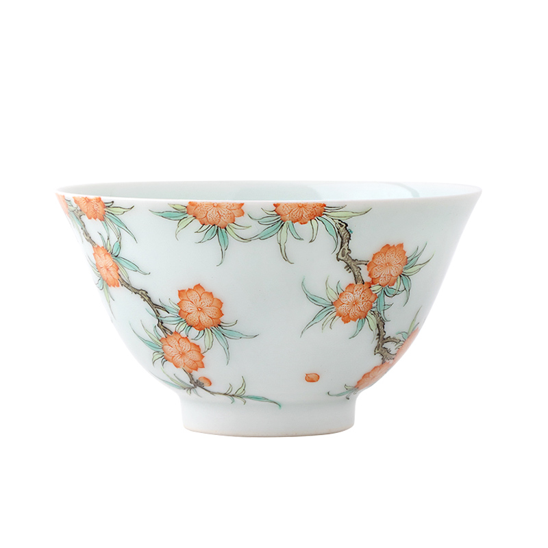 All hand - made pastel masters cup jingdezhen Chinese kung fu tea set ceramic tea cup single cup sample tea cup bowl