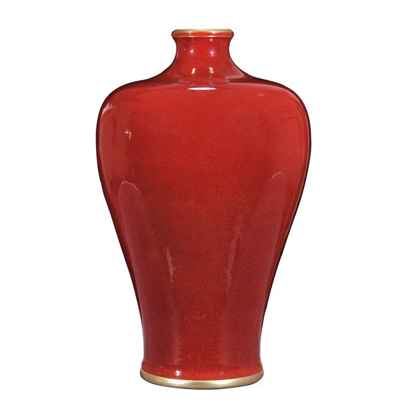 The red see colour of The reign of emperor kangxi of jingdezhen ceramics copy vase home sitting room adornment collection of new Chinese style furnishing articles