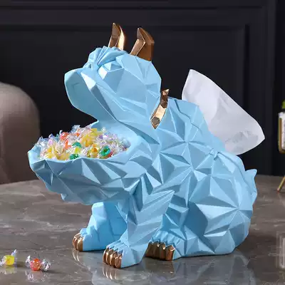 Nordic tissue box creative hygiene paper box modern home living room coffee table simple decorations geometric dog storage ornaments