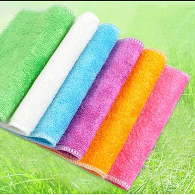 Korean kitchen dishcloth dishcloth absorbs water thickened non-stick bamboo fiber dish towel does not shed lint-free cleaning cloth