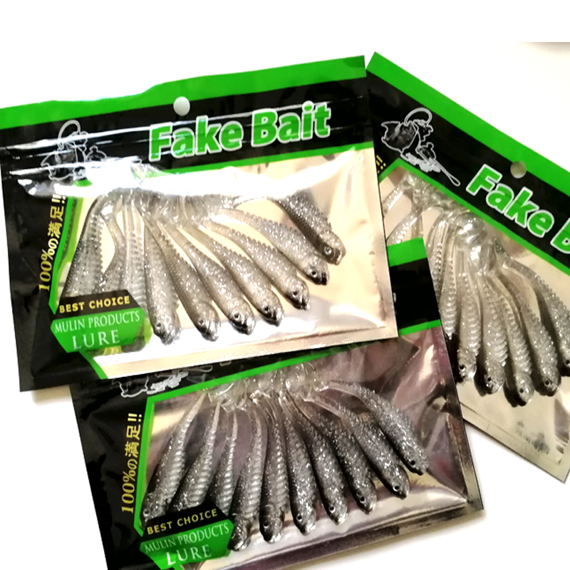 Multiple Optional Lujah Soft Fish T Tail Fish Fork Tail Fish Realistic Soft Bait Mud Loach Lujah T Tail Bicolor Fish False Bait Soft Worm