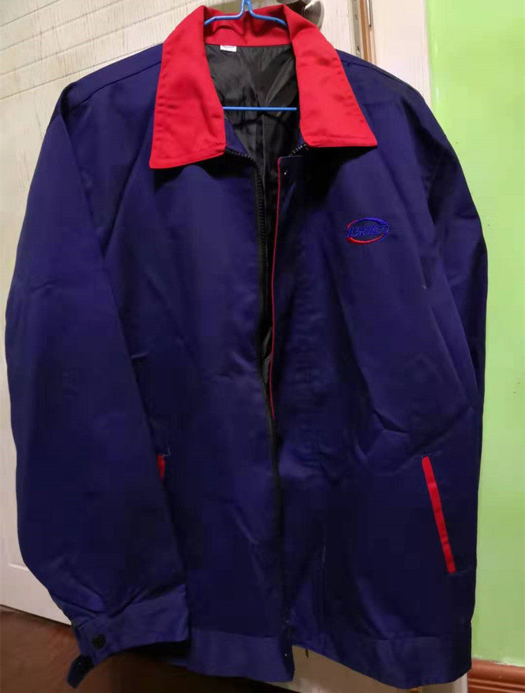 Workshop Long sleeves Spring autumn work clothes Beijing thermal men's blouses red collar work to serve the factory uniform