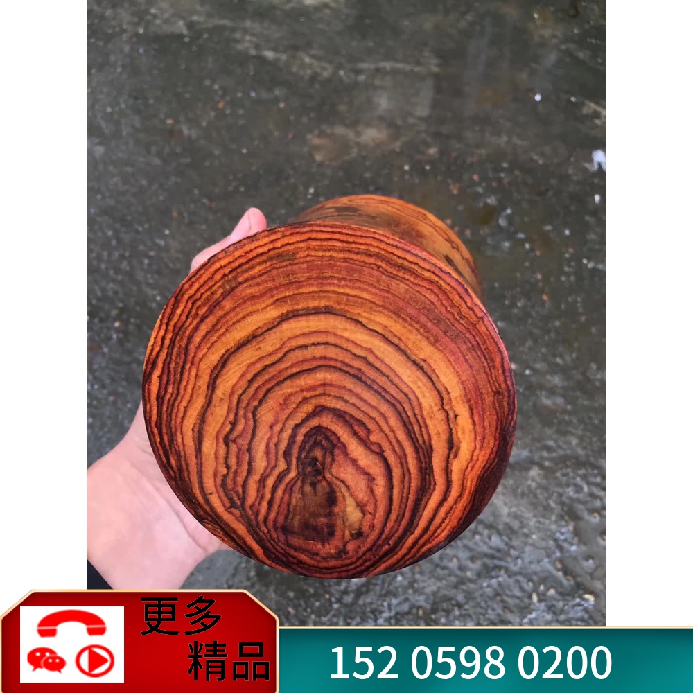 Collections Hainan Huanghuali wood old material pen holder Tiger skin landscape pattern spider pattern High-end business gifts