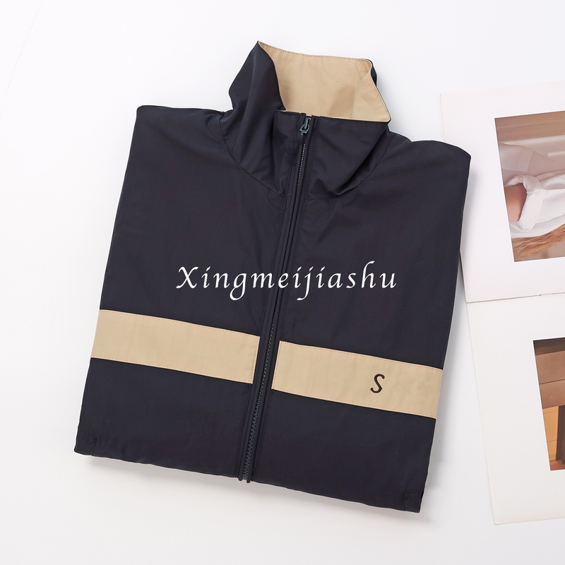 Y Hot Item! Fashionable and Retro! Cool and High-End! Letter Embroidery, Color-Blocking, Zip-Up Jacket, Short Coat for Women, Autumn Y Hot Item! Fashionable and Retro! Cool and High-End! Letter Embroidery, Color-Blocking, Zip-Up Jacket, Short Coat for Women, Autumn