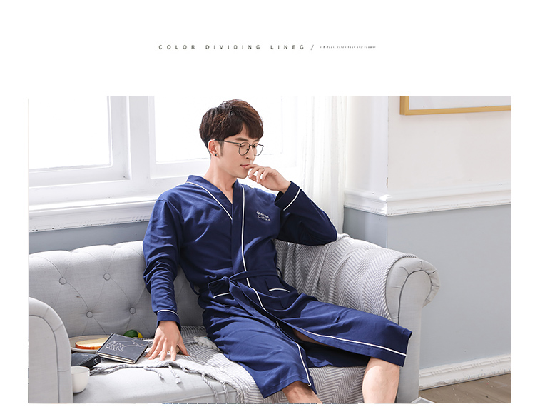 Váy ngủ đôi mùa xuân và mùa thu áo choàng dài của phụ nữ cotton dài tay nam đồ ngủ áo cưới mùa hè yukata bộ đồ ngủ nữ
