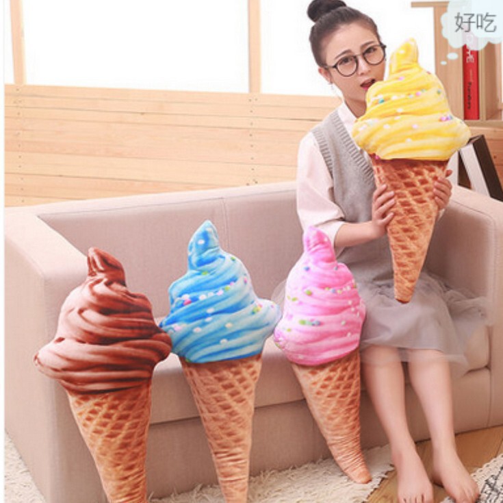 Simulated Cartoon Ice Cream Pillow, Kindergarten Ice Cream Dance Props, Cone Ice Cream, Children's Day Birthday Gift