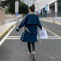 MAJE KARA 2022 SPRING AND AUTUMN Clothing Splicing Wind Clothes in long section Korean version Loose Fashion Temperament Pop Jacket Woman