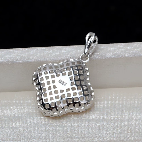 Квадратный тональный крем, подвеска, аксессуар из жемчуга, аксессуары, серебро 925 пробы