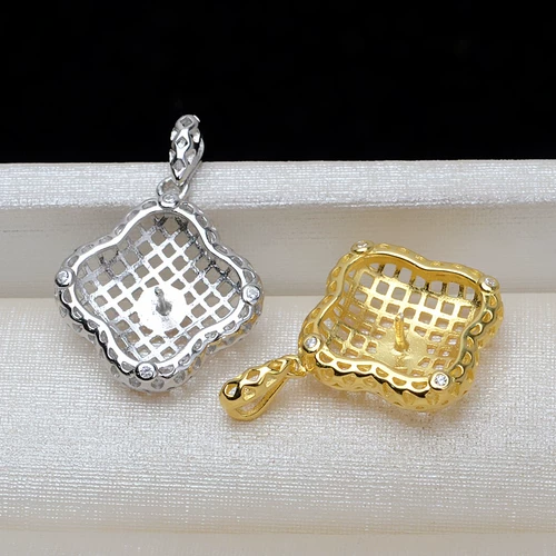 Квадратный тональный крем, подвеска, аксессуар из жемчуга, аксессуары, серебро 925 пробы