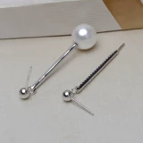 Длинные серьги, аксессуар из жемчуга, аксессуары, серебро 925 пробы
