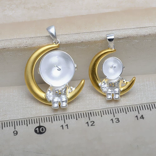 Подвеска ручной работы, космические аксессуары из жемчуга, серебро 925 пробы