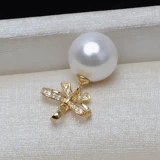 Золотая подвеска с бантиком, аксессуары из жемчуга, G18, золото 18 карат