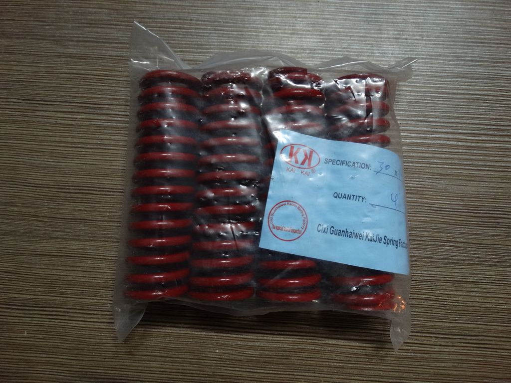 Factory direct mold accessories red American standard spring plastic mold spring 65mn spring D20