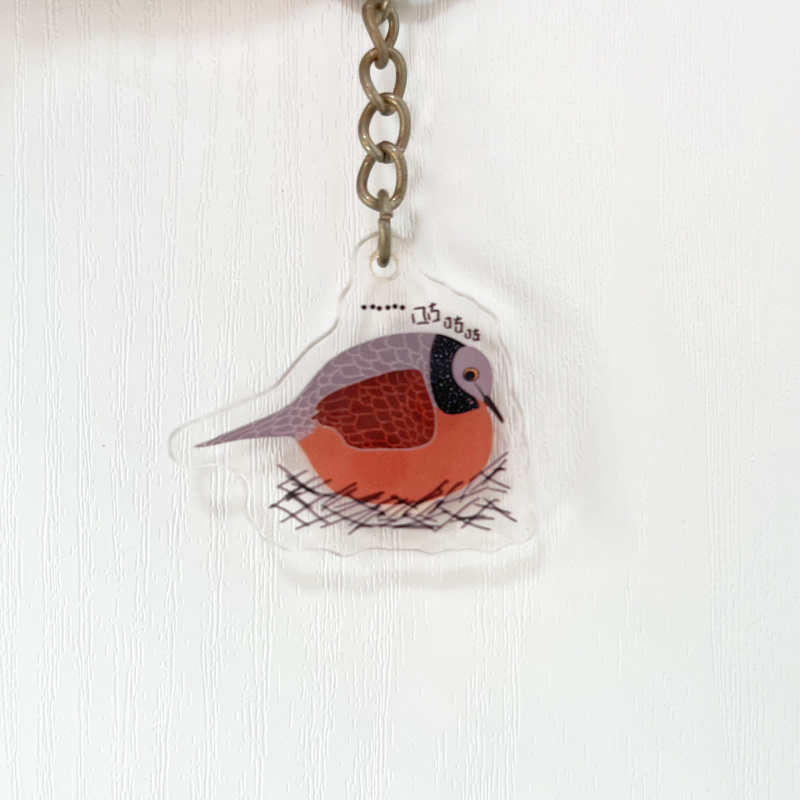 |Febird Pendant | Turtle Dove Hatching Egg, Highly Transparent Acrylic Keychain Pendant, Bag Pendant, Compact Outfit Accessories