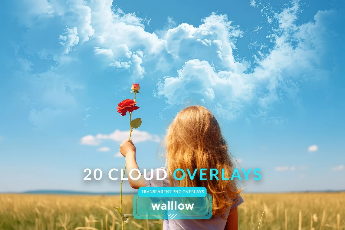 【云彩素材】高清逼真的透明PNG天空云彩覆盖合成素材