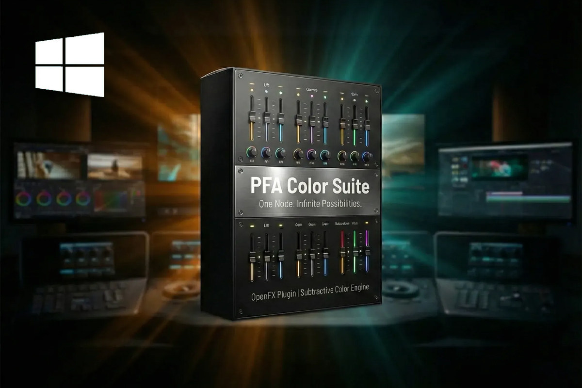 【达芬奇插件】专业电影胶片色彩模拟全流程调色插件 PFA Color Suite v7.2.6 Win汉化版