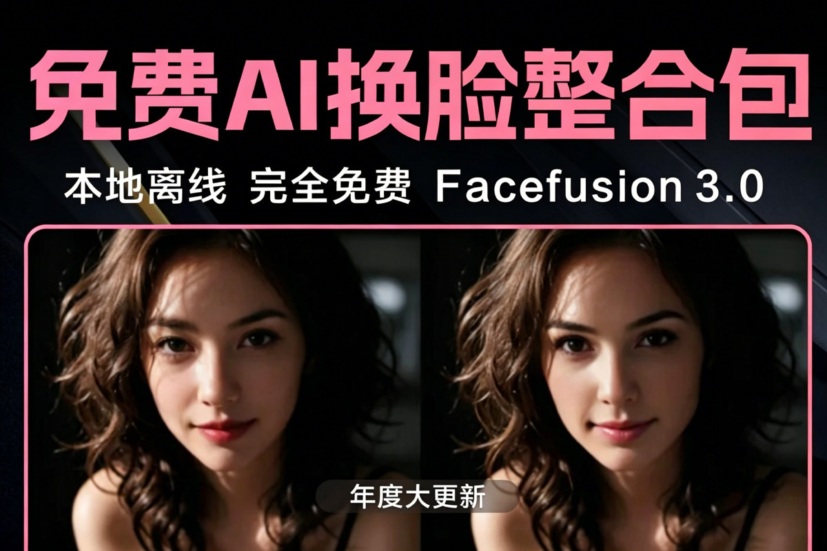 大招！最新Facefusion 3.0 免费无限AI换脸整合包 年度大更新！