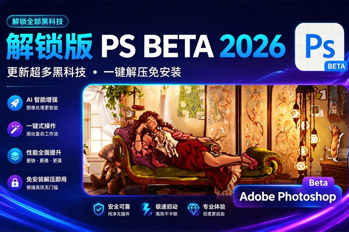 又更了！PS Beta 2026 27.9 m.3562 新增协调融图工具、操作窗口动作、色相饱和度新功能！ACR 18.3 对象选择人物，含AI移除工具、AI查找干扰、AI神经滤镜！ Adobe吹的牛逼终于实现了