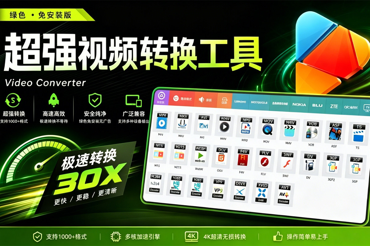 超强视频转换 WonderFox HD Video Converter Factory v28.9 超300+格式转换 + 高清录屏 + GIF制作 绿色免安装全能工具