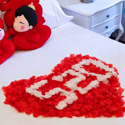 Wedding room layout supplies simulation petals wedding party birthday fake rose petals wedding making romantic confession
