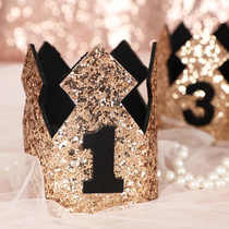 Net Red birthday glasses happy party funny cute photo props cake decoration childrens birthday crown hat