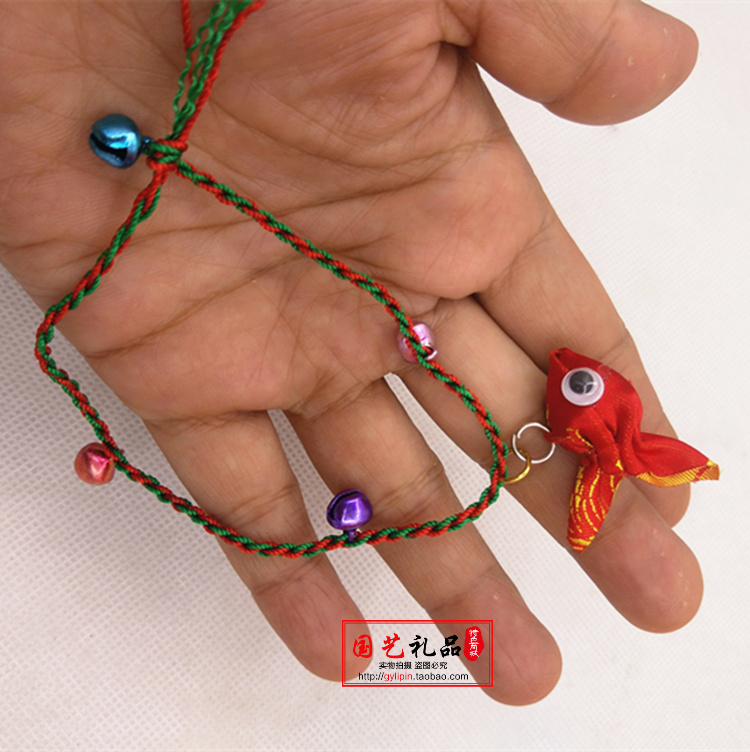 End of the Dragon Boat Festival Handmade small fish foot Necklace End Afternoon Gift Ornament Five Month Festival Five Baby Diy Pendant Red Rope