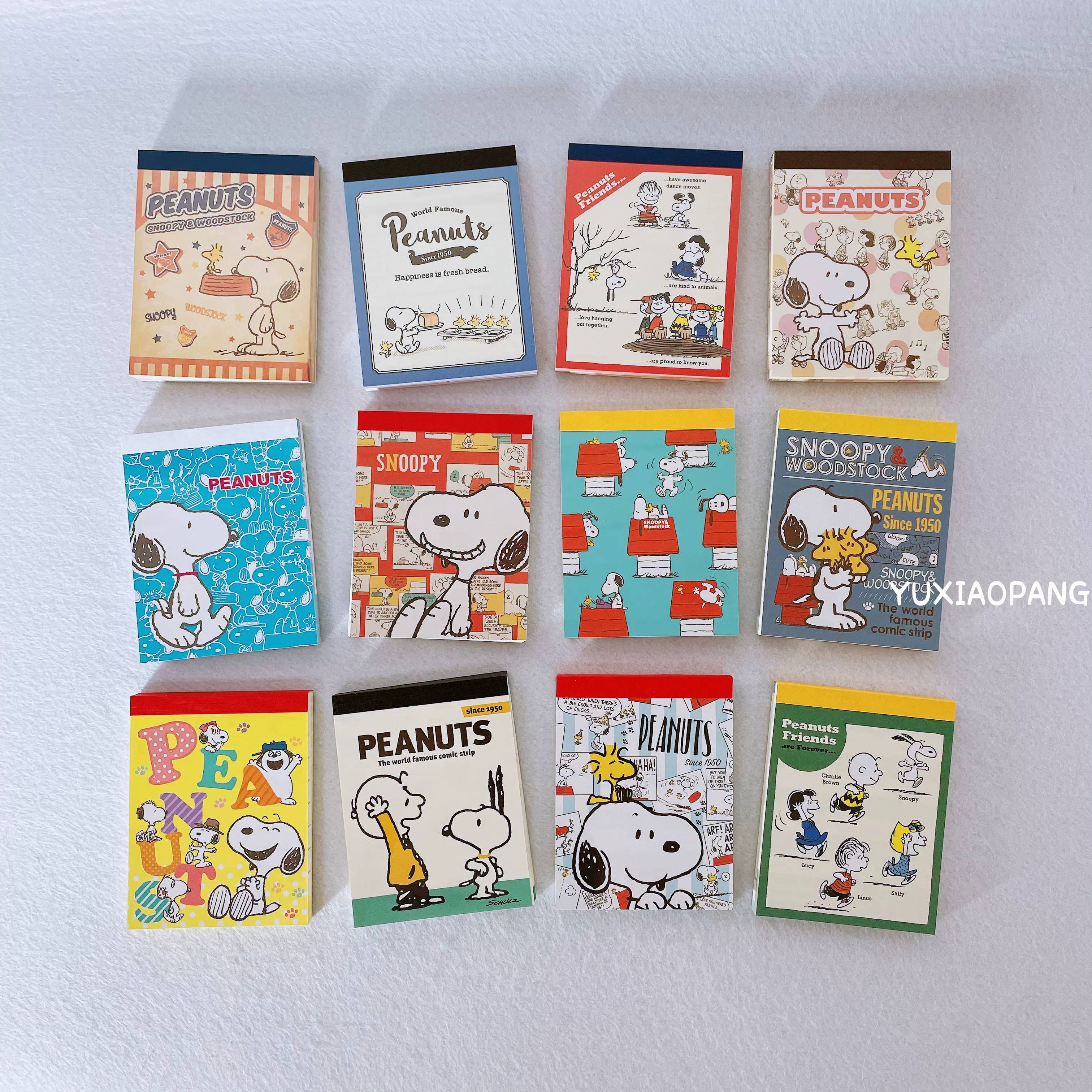 史努比限定 日本制 限量款snoopy卡通人物mini便签本彩页100张