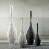 Southeast Asian style rattan art hand-woven floor lamp tea room homestay Zen lamp hotel floor new Chinese lamp