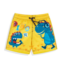  Beach pants childrens swimsuit pants Boys small medium and large children swimming split baby dinosaur print swimming quick-drying cute