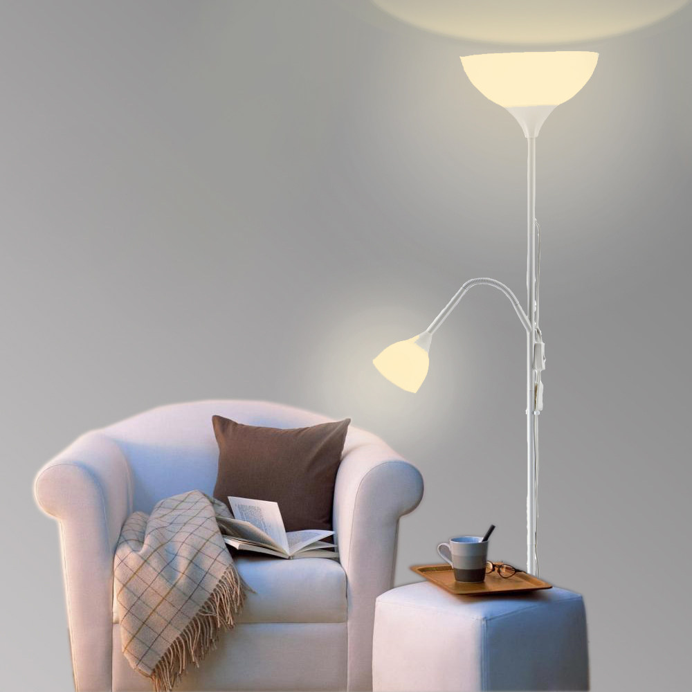 IKEA domestic Knot double head bedroom bedside lamp LED work eye protection students learn floor lamp