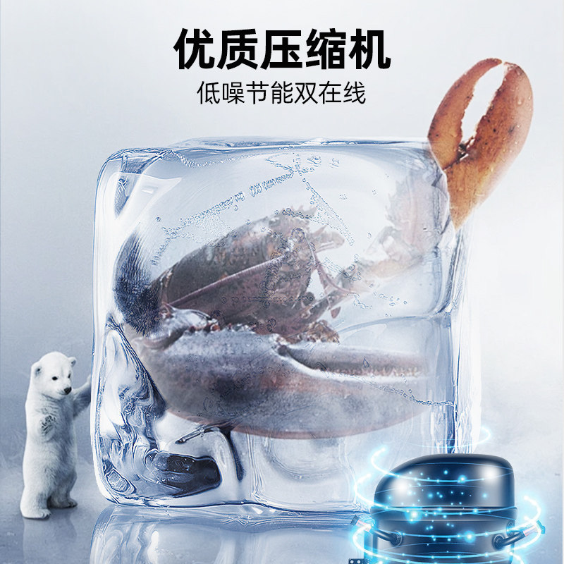 Star Freezer Commercial Large-Capacity Freezer Display Cabinet Refrigerated Fresh-Keeping Cabinet Glass Horizontal Seafood Island Cabinet Ice Cream Cabinet